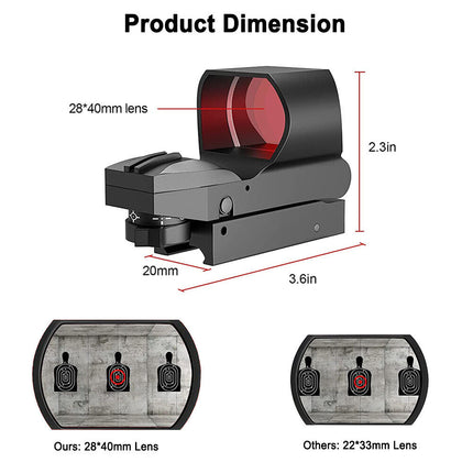20mm Rail Tactical Red Dot Sight Holographic Reflex Scope - salelink.co.nz