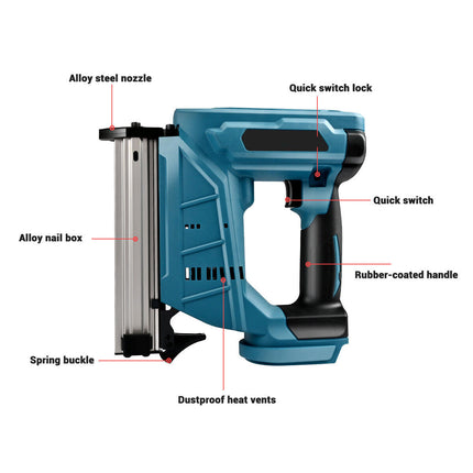 Cordless Brad Nailer Finish Nail Gun Fits Makita 18V (No Battery) - salelink.co.nz