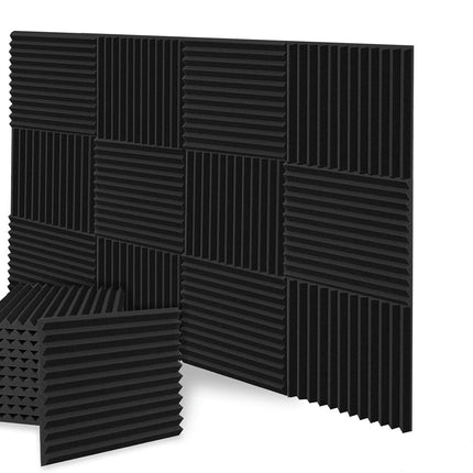 12PCS Studio Acoustic Foam Sound Absorption Proofing Panel Wedge Soundproofing - salelink.co.nz