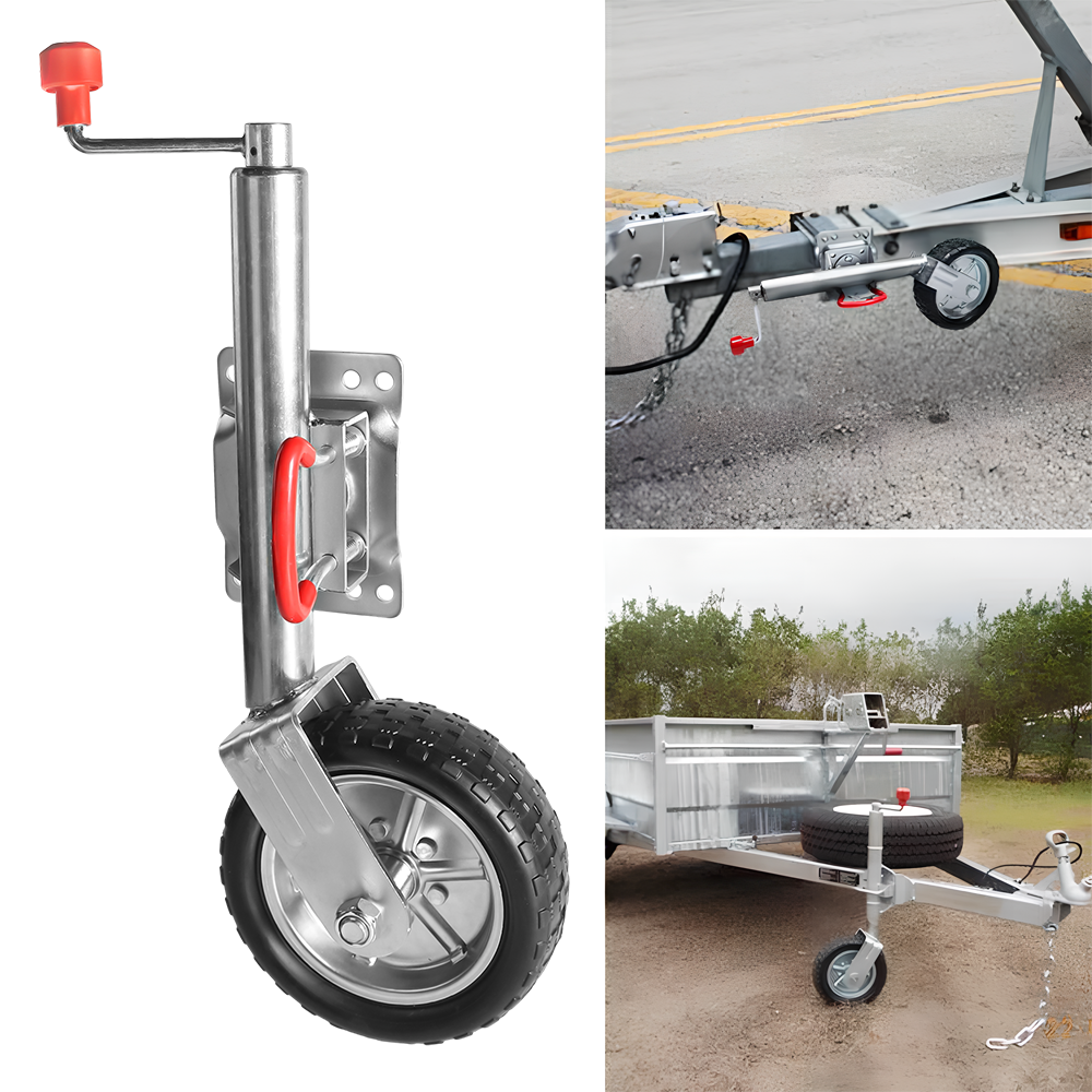 10'' Jockey Wheel 900kg 2000LBS Swing Up Solid Caravan Trailer Boat Heavy Duty