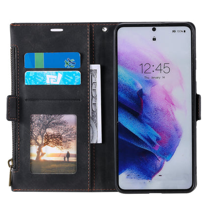Samsung S21 Case Wallet Zipper - Black