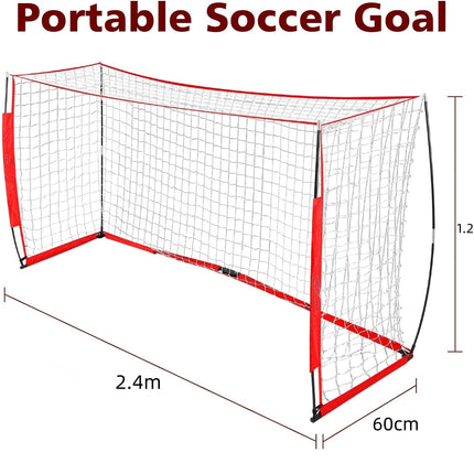2.4x1.2m Soccer Goal Football Goal Foldable