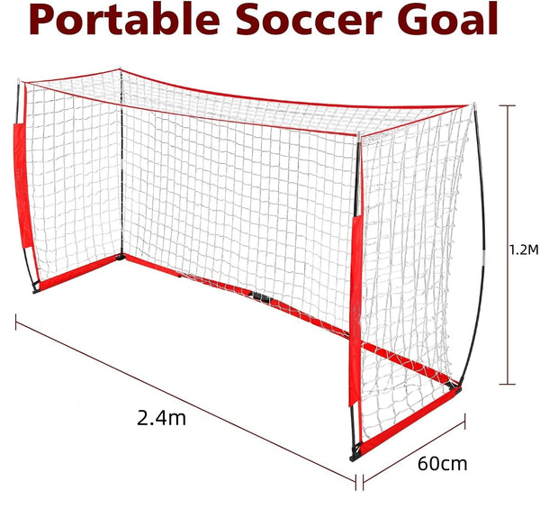 2.4x1.2m Soccer Goal Football Goal Foldable