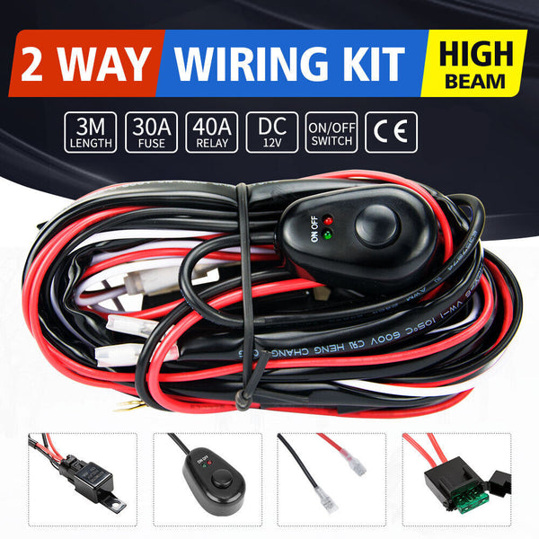 12V LED Light Bar Wiring Harness Loom