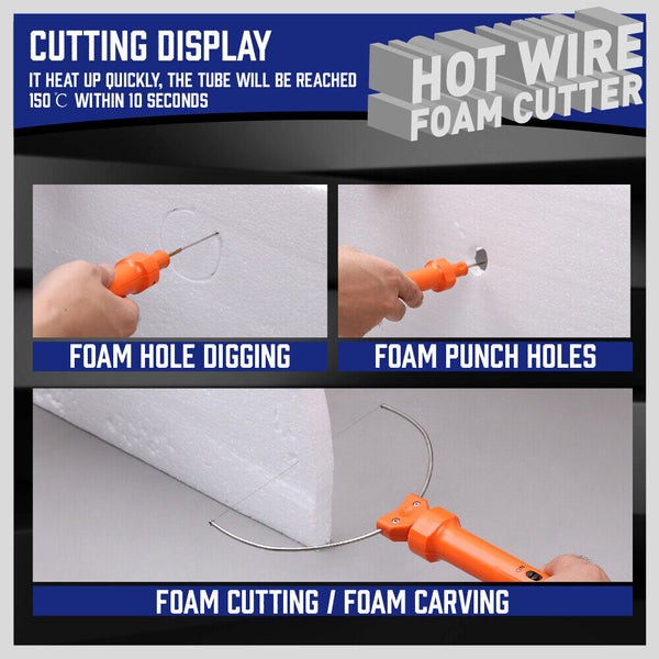 HORUSDY 3in1 Hot Wire Foam Cutting Kit Knife Cutter Engraving Styrofoam Polystyrene Tool
