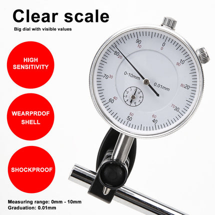 Dial Indicator Gauge Magnetic Base 0-10mm 60KG 22 Indicator Point Set - salelink.co.nz