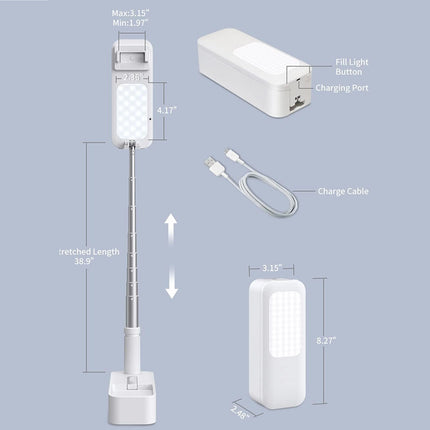 Extendable Selfie Stand 360 Rotation with Phone Holder - salelink.co.nz