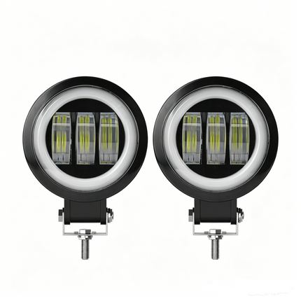 2pcs 7.6 cm LED Fog Spot Light DRL 30W Auxiliary Passing Lamp