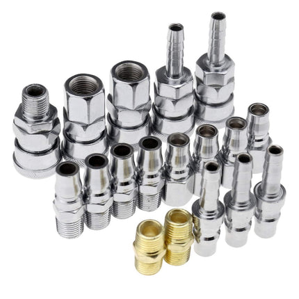 18pcs Air Hose Fittings Nitto Type Male Coupler Compressor Couplings Air Tools