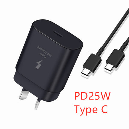25W Super Fast Wall Charger Type-C Cable For Samsung Galaxy S25 24 22 S23 Ultra - salelink.co.nz