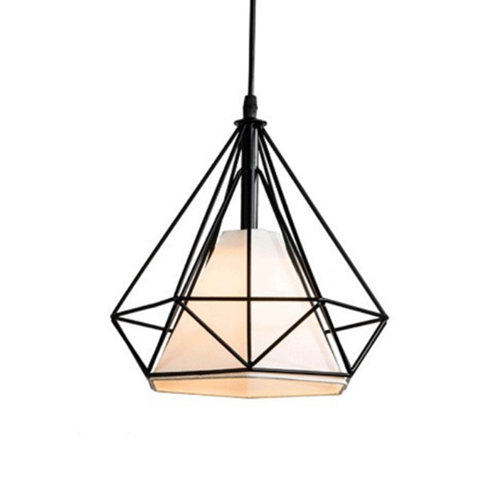 28*28CM Diamond Shape Pendant Light Hanging Lamp Metal