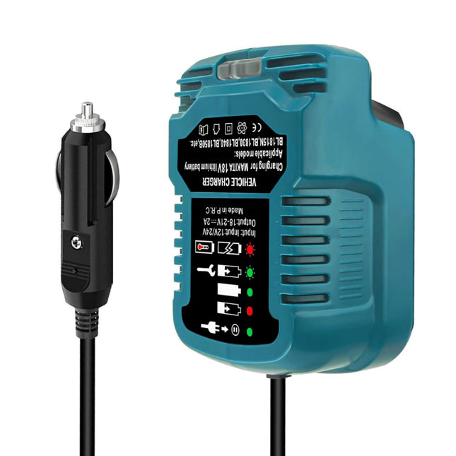 DC 12V/24V Car Charger for Makita 18V LXT Battery Cigarette Lighter