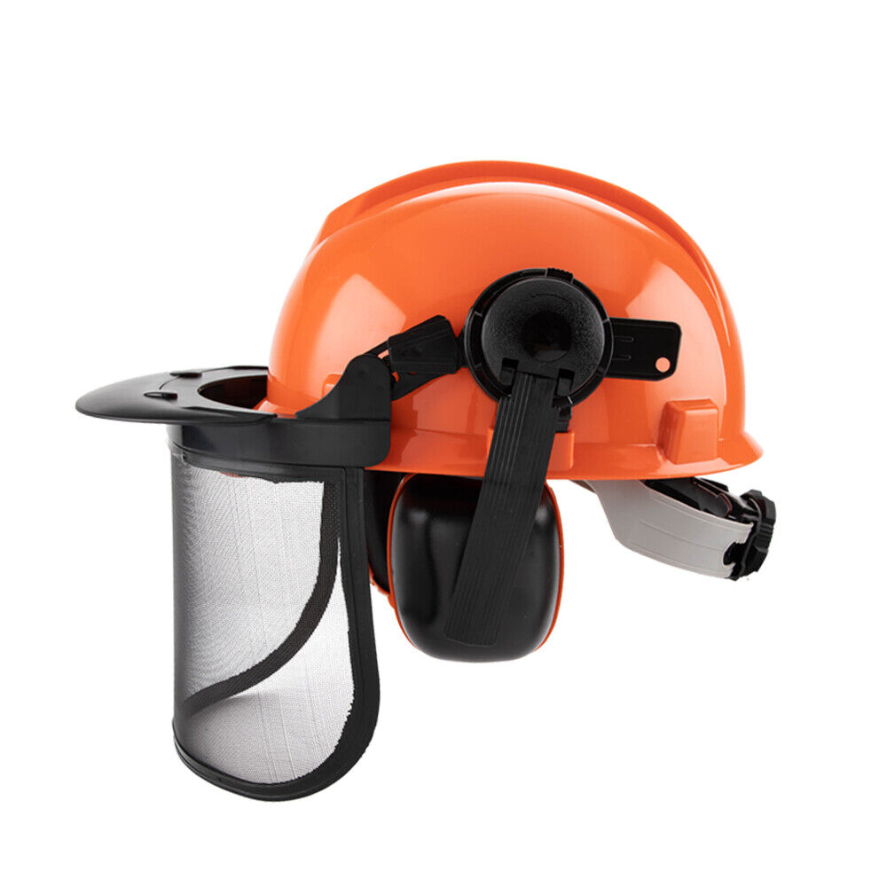 at Safety Helmet Face Shield With Visor Ear Muff for Chainsaw