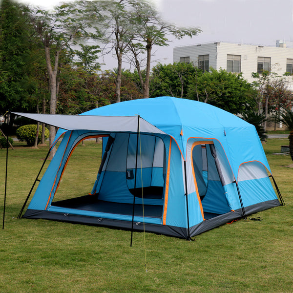 Camping Tent For 6-10persons 380x260x195cm Blue