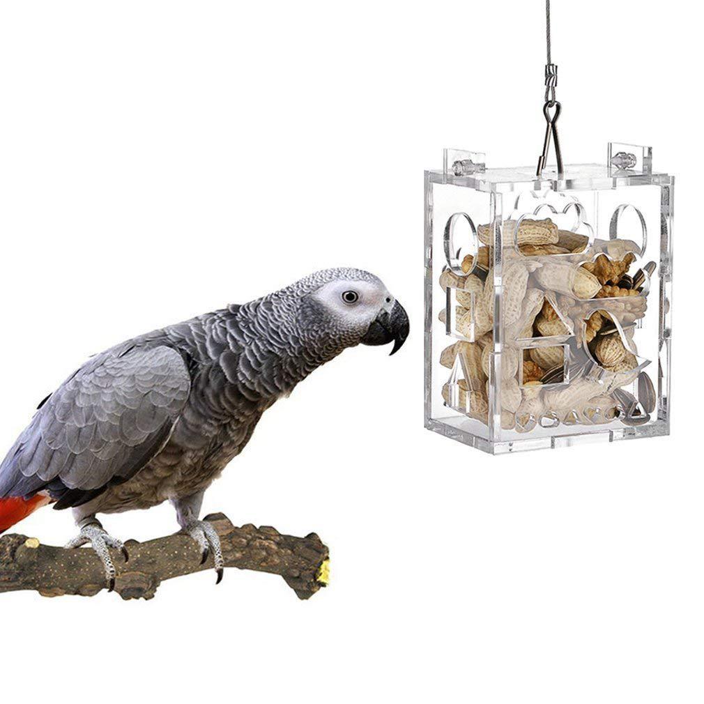 Birds Toys Food Parrot Foraging Feeder Cage