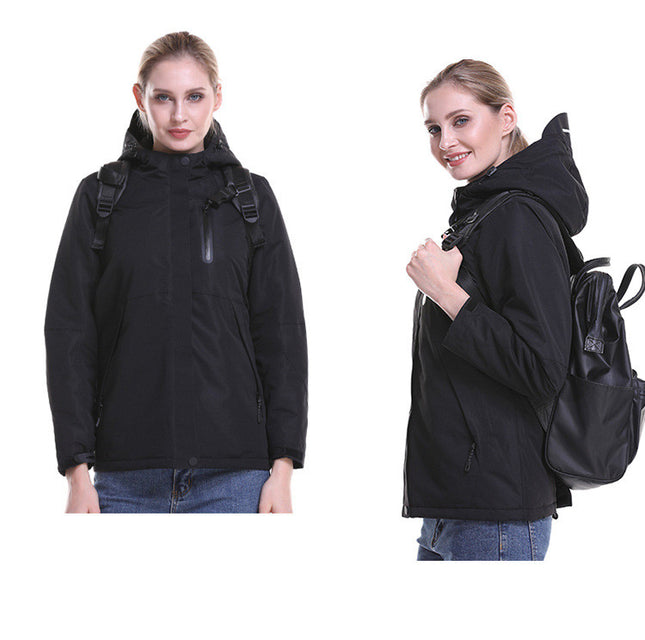 2XL Electric Heated Jacket Coat Thermal Outwear Washable Winter Warmer - salelink.co.nz