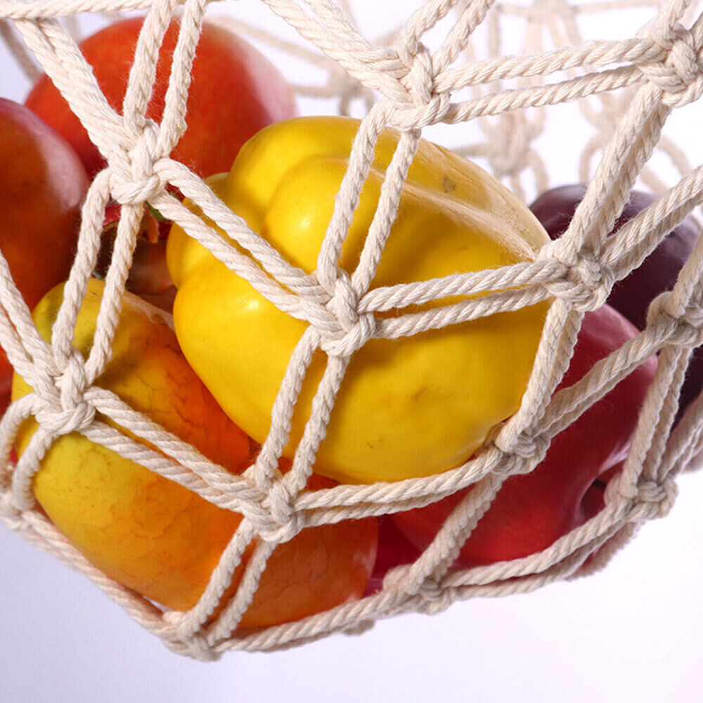 Foldable Storage Net Fruit Vegetable Hammock Fruit Holder Woven Hanging  Basket