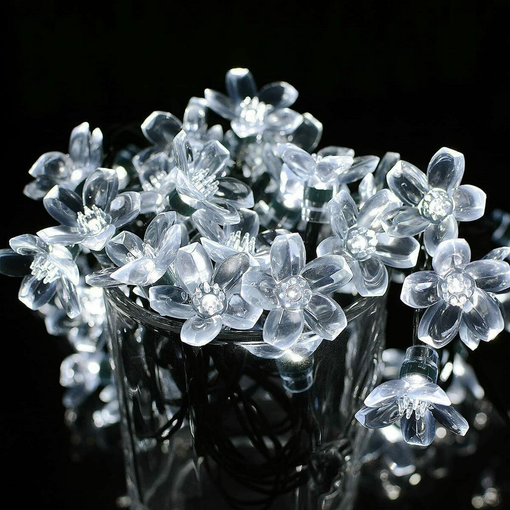 100 LED Solar Fairy Cherry Blossoms String Lights