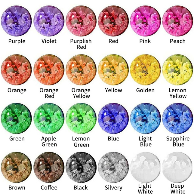 24 Bottle Resin Pigment Kit Liquid Dye - salelink.co.nz