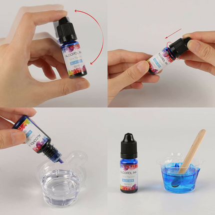 24 Bottle Resin Pigment Kit Liquid Dye - salelink.co.nz