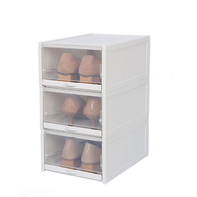 3X Push-pull Shoes Box Rack Foldable Shoe Organizer - salelink.co.nz