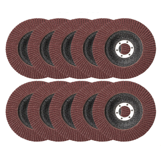 50Pcs Abrasive 5'' 125MM Metal Sanding Flap Disc Angle Grinder 80 Grit - salelink.co.nz
