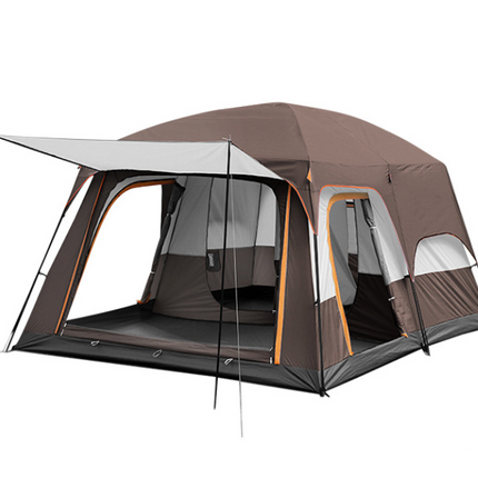 Camping Tent For 6-10Persons 380x260x195cm Coffee