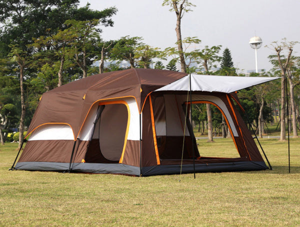Camping Tent For 6-10Persons 380x260x195cm Coffee