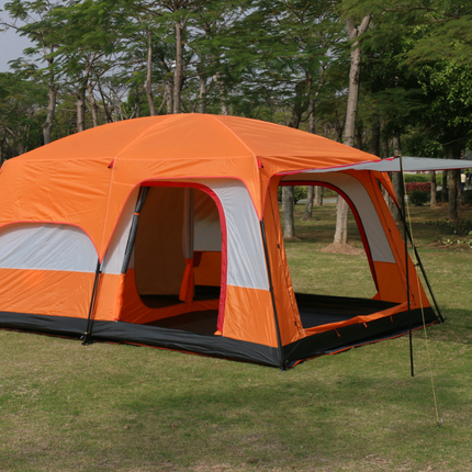 Camping Tent 6-10persons 380x260x195cm Orange
