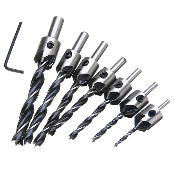 23pcs Woodworking Chamfer Drilling Tool Kit
