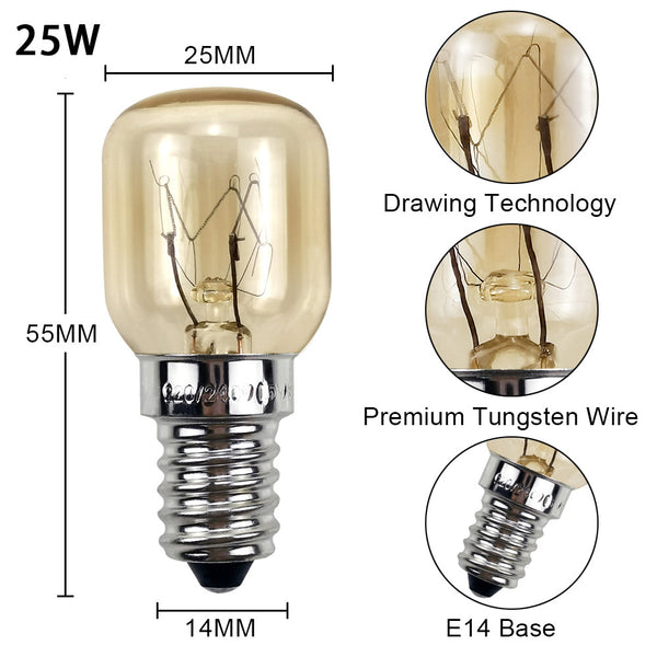 5Pcs Himalayan Salt Lamp Globe Bulb Light Bulbs Heat Resisting 25W E14