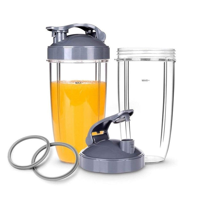 6pcs 32oz Cups & Resealable Lids & Gaskets Set for NutriBullet 900W/600W - salelink.co.nz