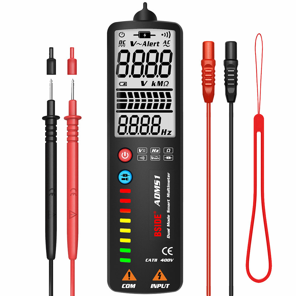 ADMS1 Voltage Indicator 2.4" LCD Non contact Live wire Detector Tester Electric Pen Voltmeter Multimeter NCV Continuity Tester
