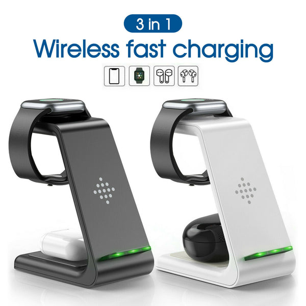 3 in 1 Wireless Charger Station For Apple Black