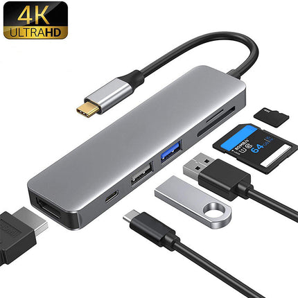 6 in 1 USB C Hub - salelink.co.nz