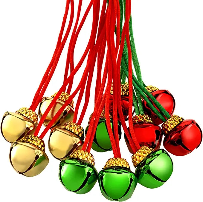 12Pcs Christmas Bell Necklaces