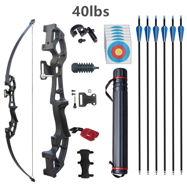 Archery Bow and Arrows Set 40lbs black