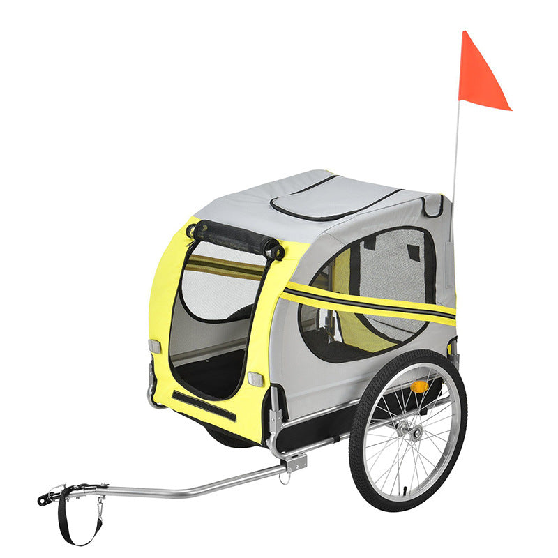 Folding Dog Bike Trailer Pet Cart Carrier for Bicycle Travel
