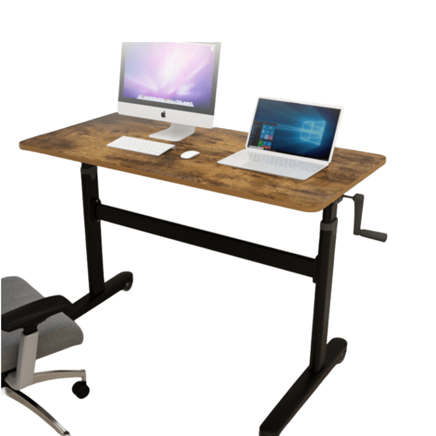 Manual Standing Desk Adjustable Height 140CM Black