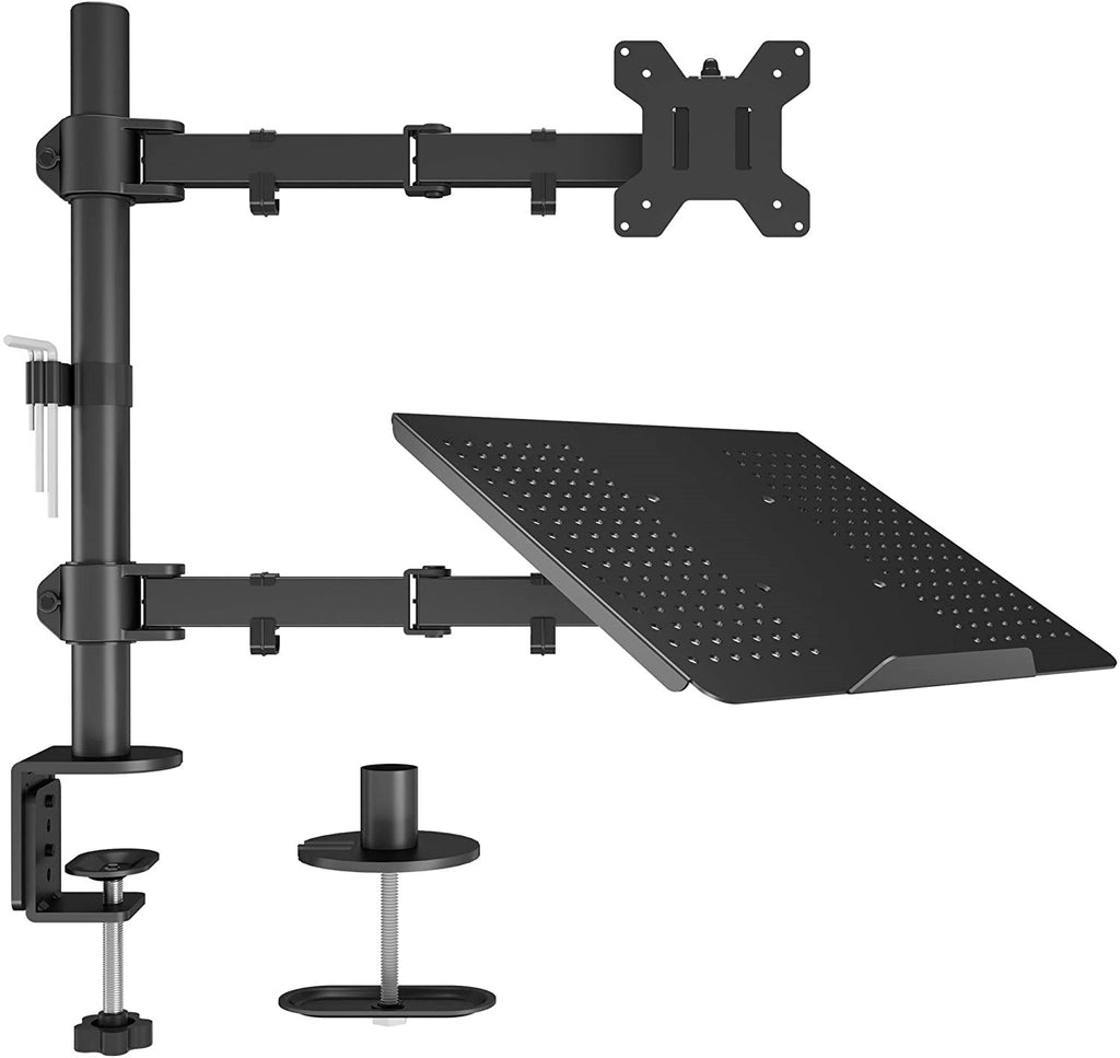 Monitor Arm Mount with Laptop Tray