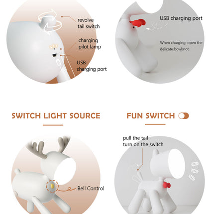 Kids Led Night Light Rechargable Lamp
