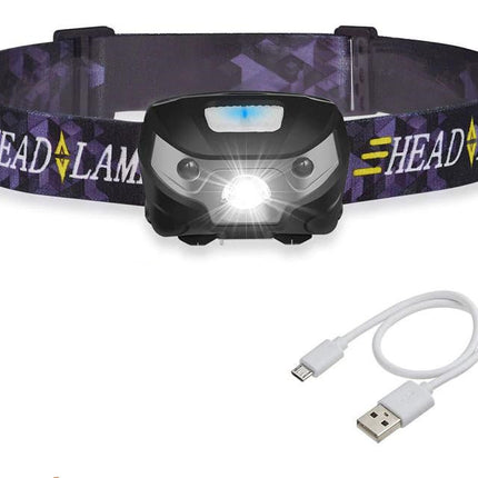 LED Head Torch Fishing Headlight Headlamp Motion Sensor - salelink.co.nz