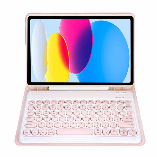 iPad 10Gen 10.9 2022 A2757 A2777 Keyboard Case - Pink