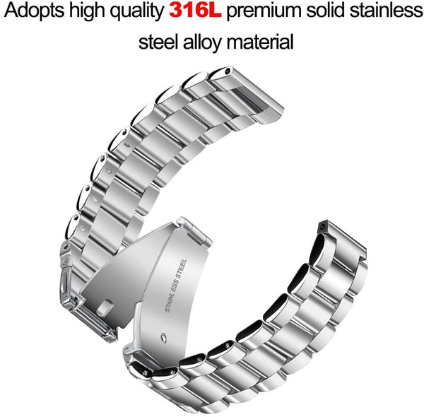 Stainless Steel Metal Replacement Band Straps Compatible with Fitbit Versa 3/ Fitbit Sense