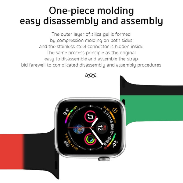 Silicone Replacement Strap for Apple Watch 38mm/40mm