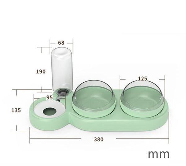 3 in 1 Cat Water Dispenser and Food Bowls