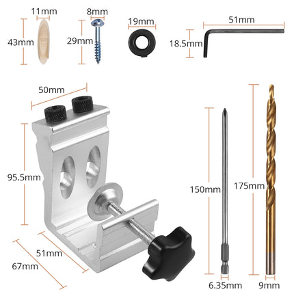 78pcs Woodworking Dowel Jig Kit - salelink.co.nz
