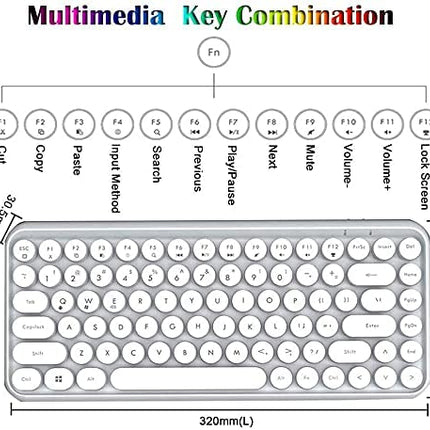 Wireless Bluetooth Keyboard for iOS Windows Android