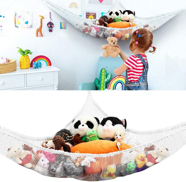 2pcs Toy Hammock Soft Corner Hanging Netting Toys Storage