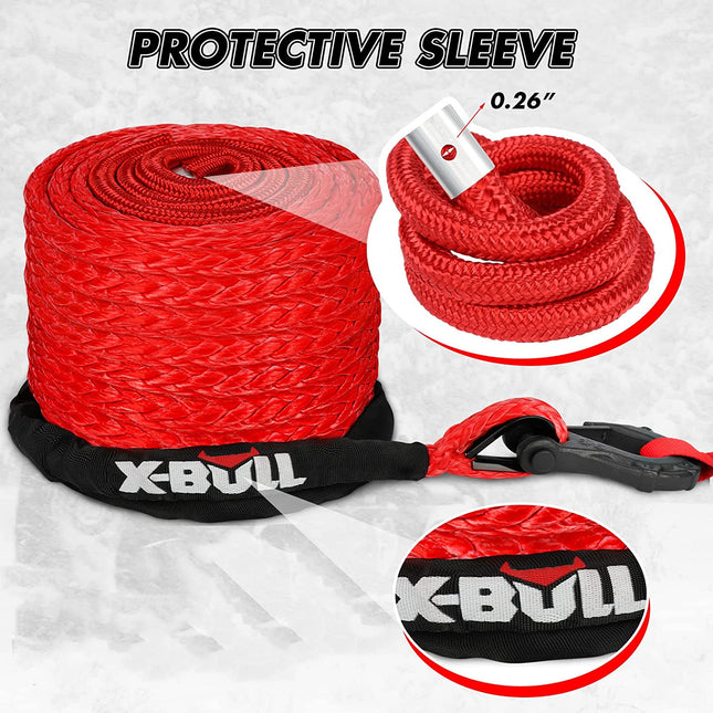 X-BULL Synthetic Winch Rope Cable Line 25M 32000LBS - salelink.co.nz